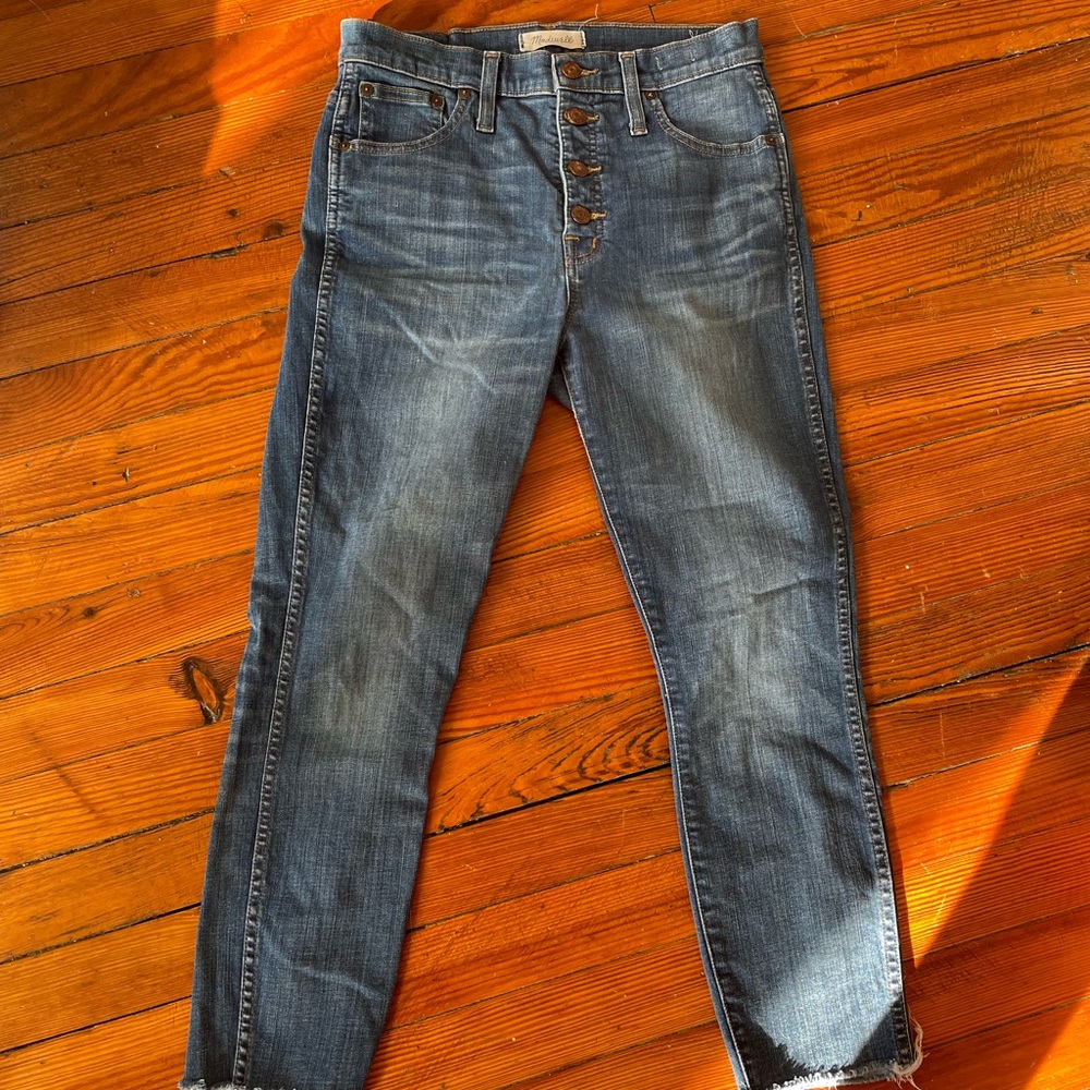 Madewelll 10’’ High-Rise Skinny: button front edition